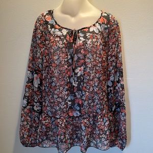 ELLE peplum Blouse Size M Pink Black
Floral new not tags. #1